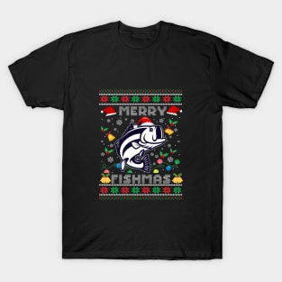 Merry Fishmas - Ugly Christmas Sweater T-Shirt